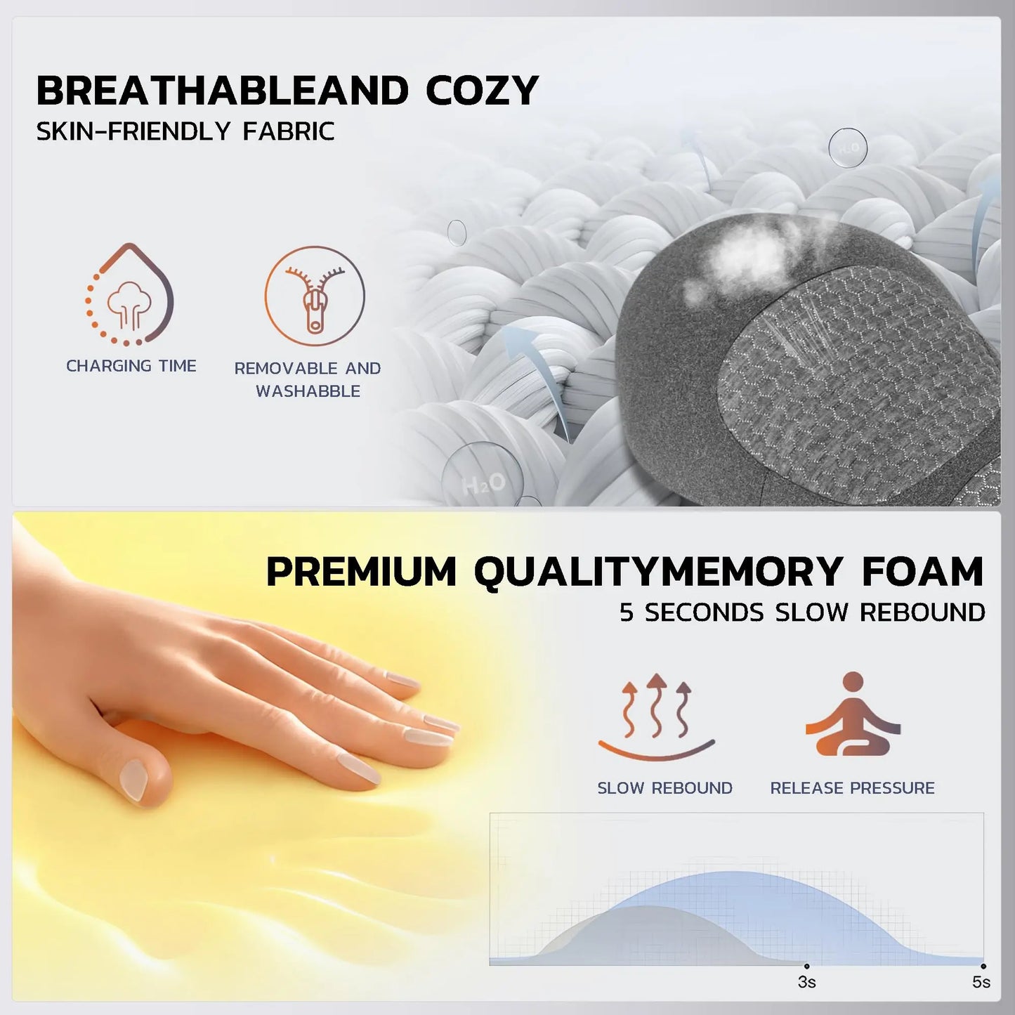 3-in-1 Heated Back Massager with Vibration & Traction