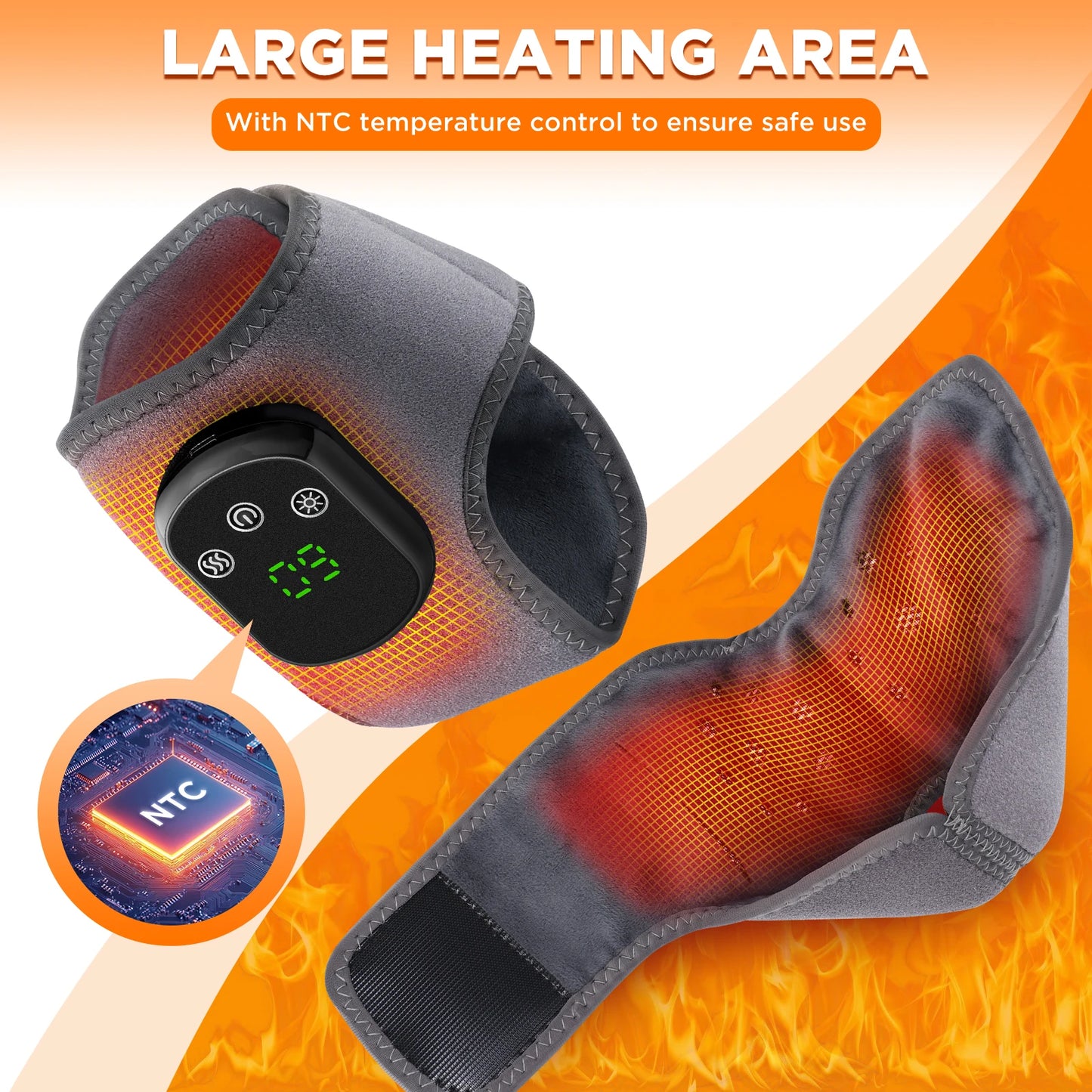 Electric Ankle & Foot Massager with Heat & Vibration