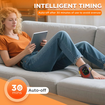 Electric Ankle & Foot Massager with Heat & Vibration